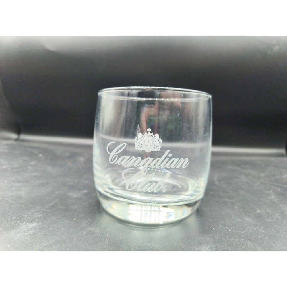 Canadian Club Whisky Rocks Glass Round 3.25”